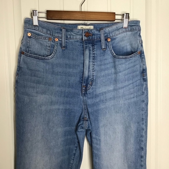 Madewell Tall Slim Demi-Boot Jeans in Denis Wash. - Picture 4 of 15